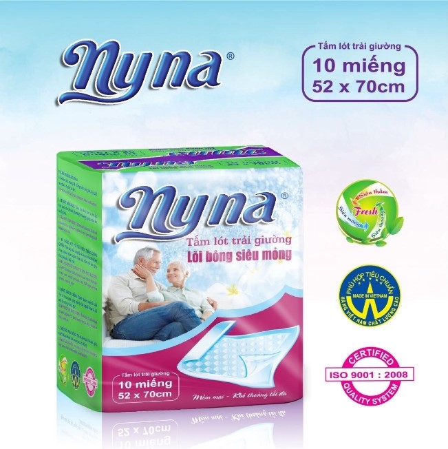 Miếng lót Người Già Nyna 10 miếng, kích thước 52x70cm