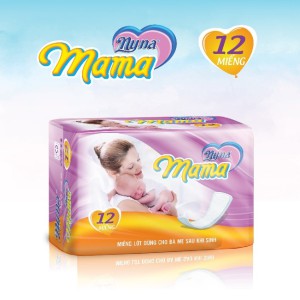 Miếng Lót Nyna Mama 12 Miếng. Tấm Lót Sau Sinh Cho Mẹ Bầu. Tấm lót sau sinh. Tấm lót mẹ bầu sau sinh
